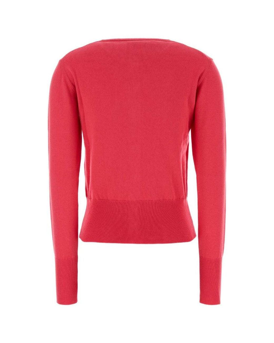 Vivienne Westwood Red Round Neck Cardigan