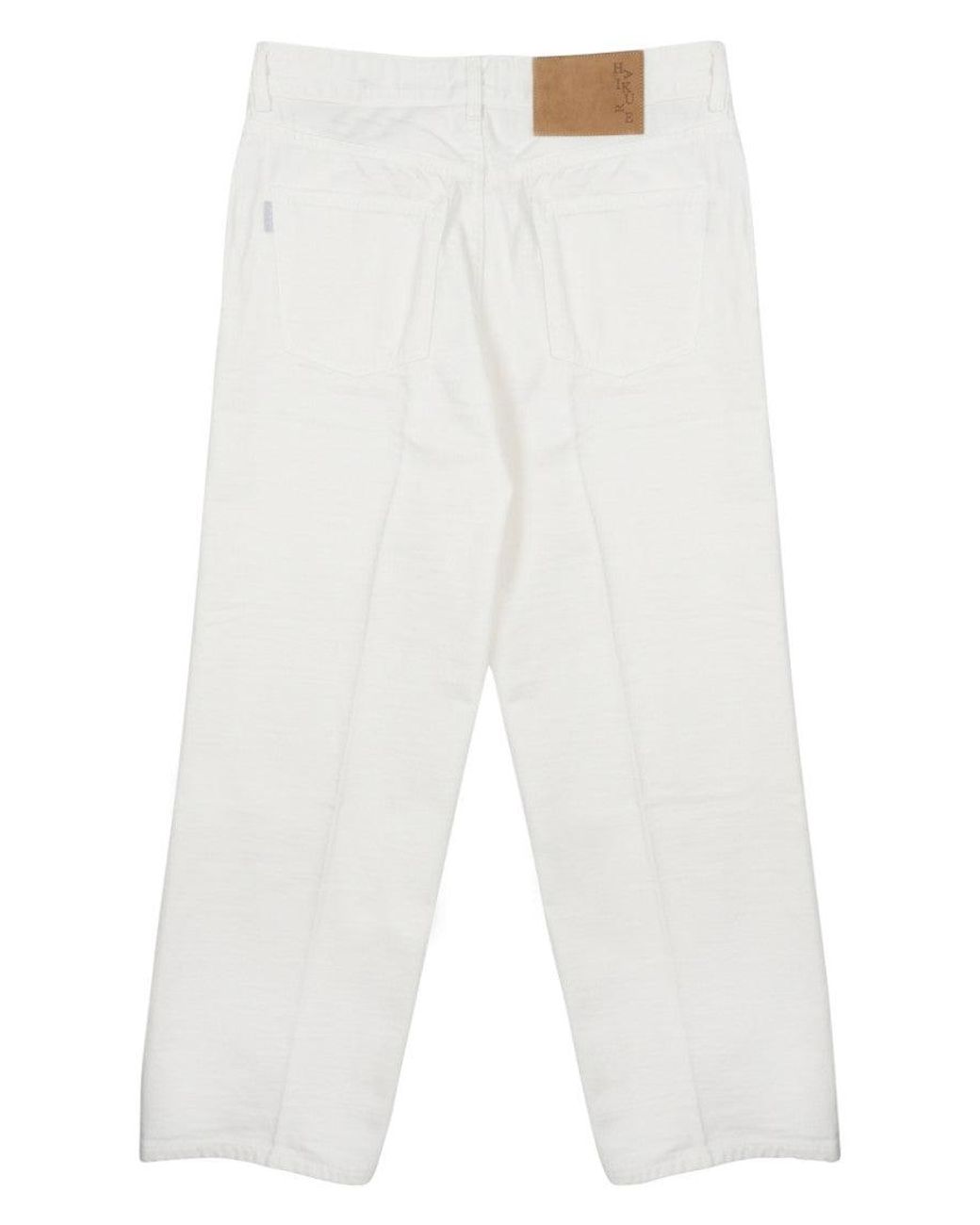 Haikure White Straight Mid Rise Jeans