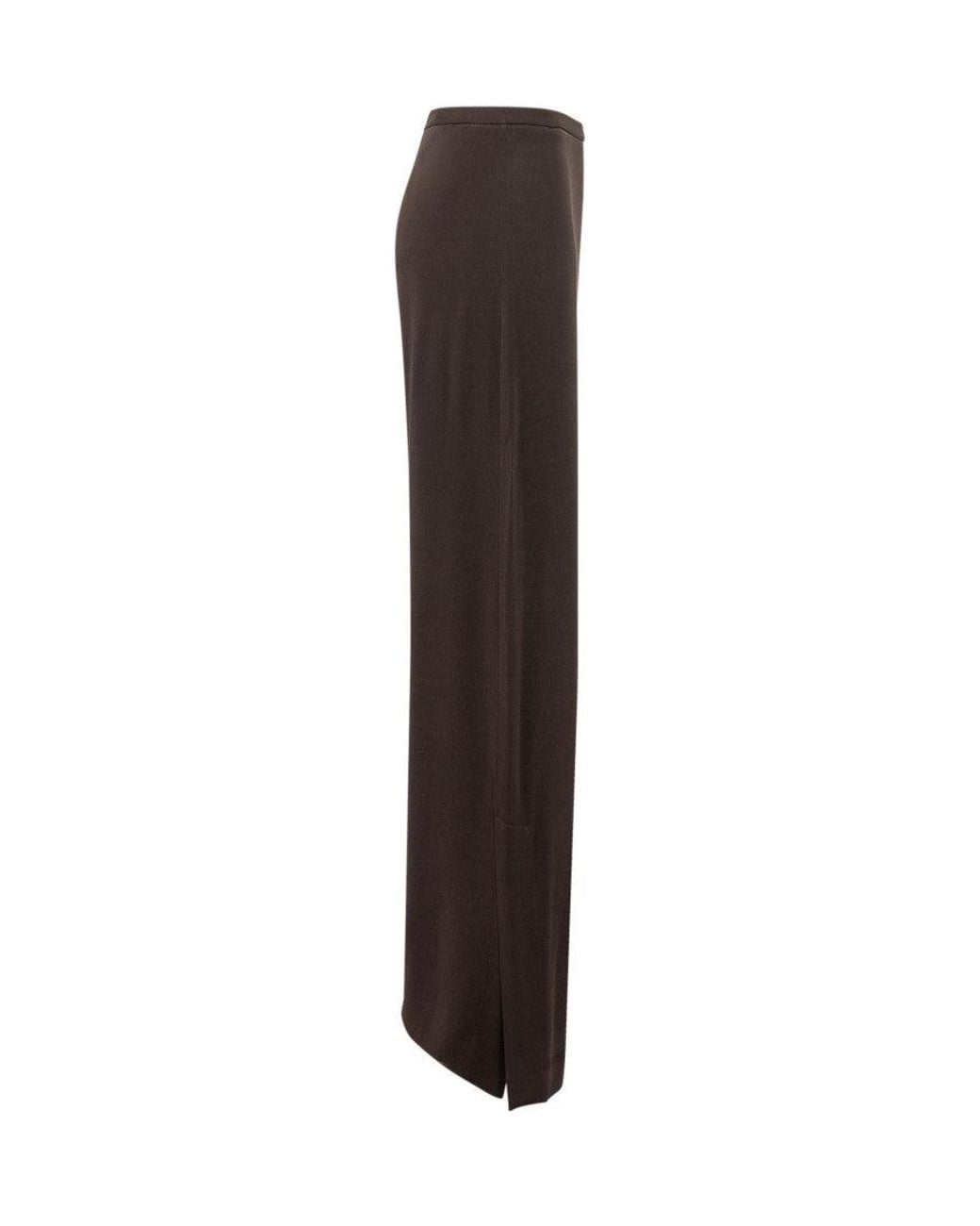 Alberta Ferretti Brown Relaxed Flat Front Pants