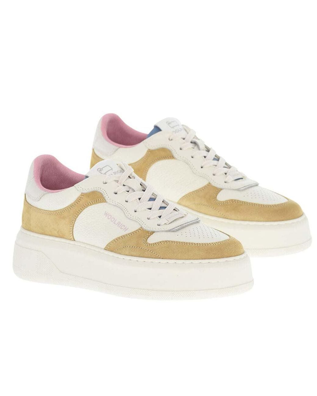 Woolrich White Color Block Sneakers
