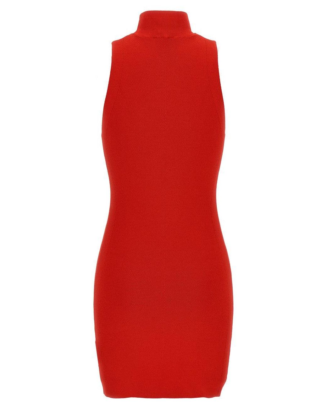 DIESEL Red Sleeveless Logo Dress