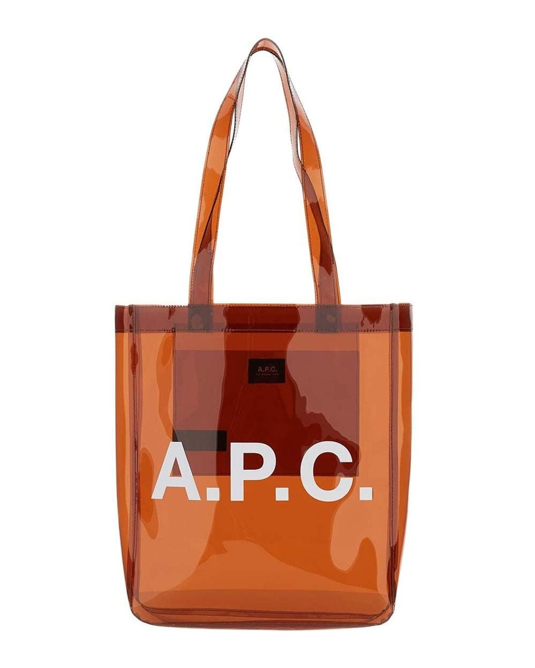 A.P.C. Brown Logo Large Tote