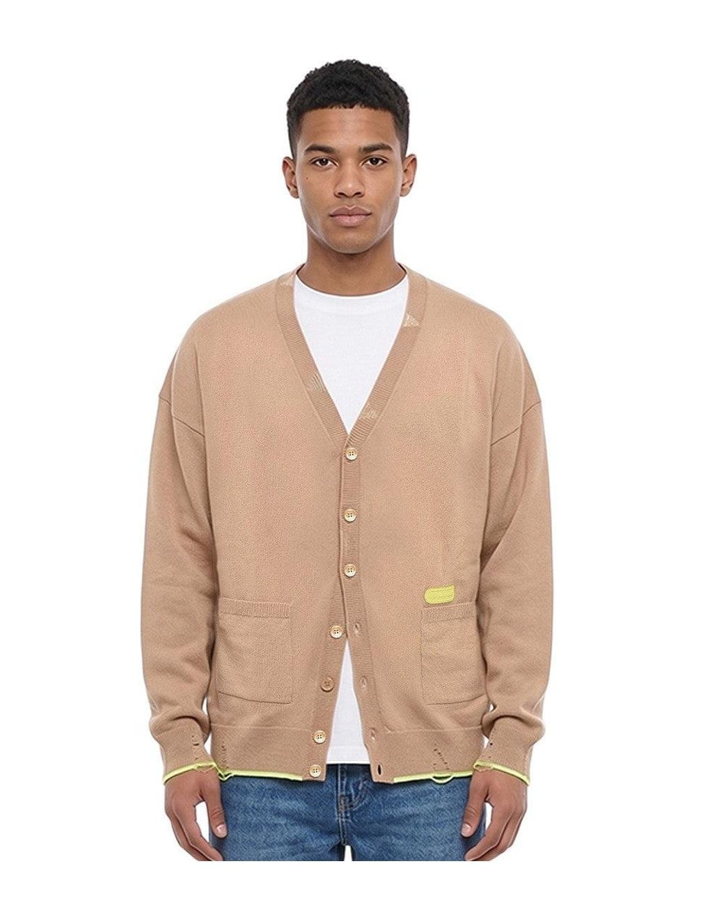 DSquared² Natural V Neck Cardigan for men