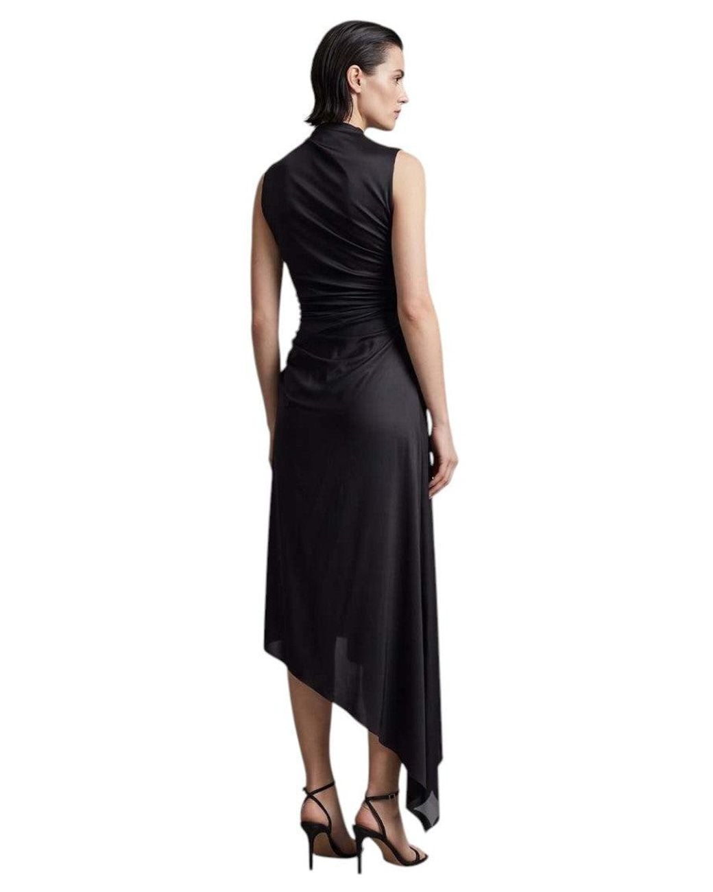 Balenciaga Black Solid Knee Length Dress