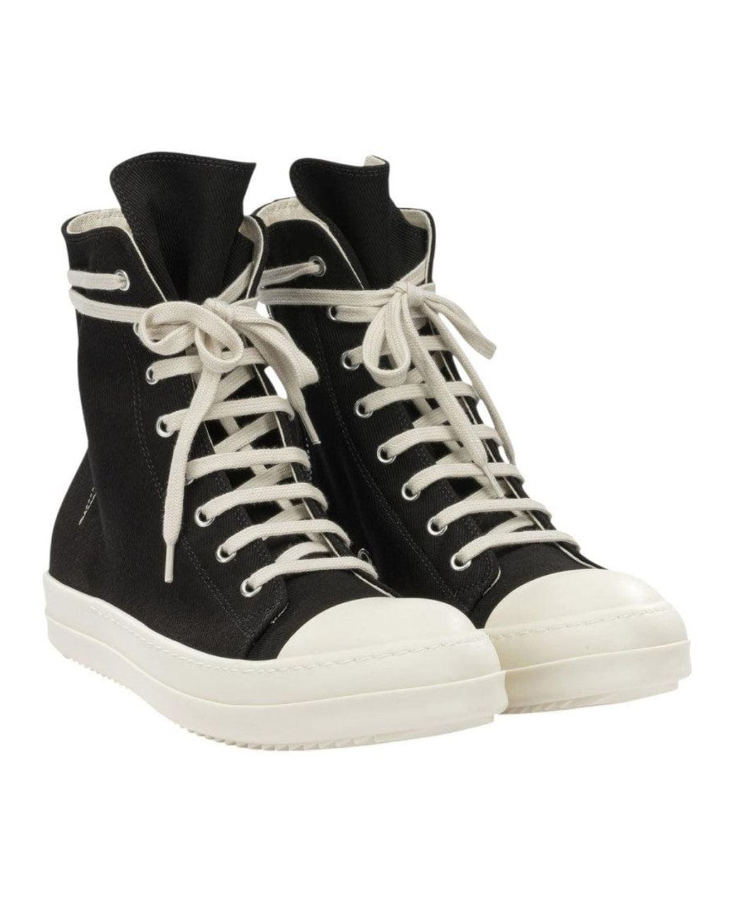 Rick Owens Black High-Top Sneakers for men