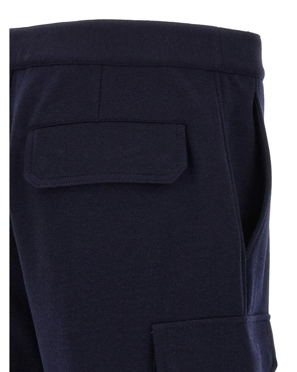 Brunello Cucinelli Blue Cargo Bermuda Shorts for men