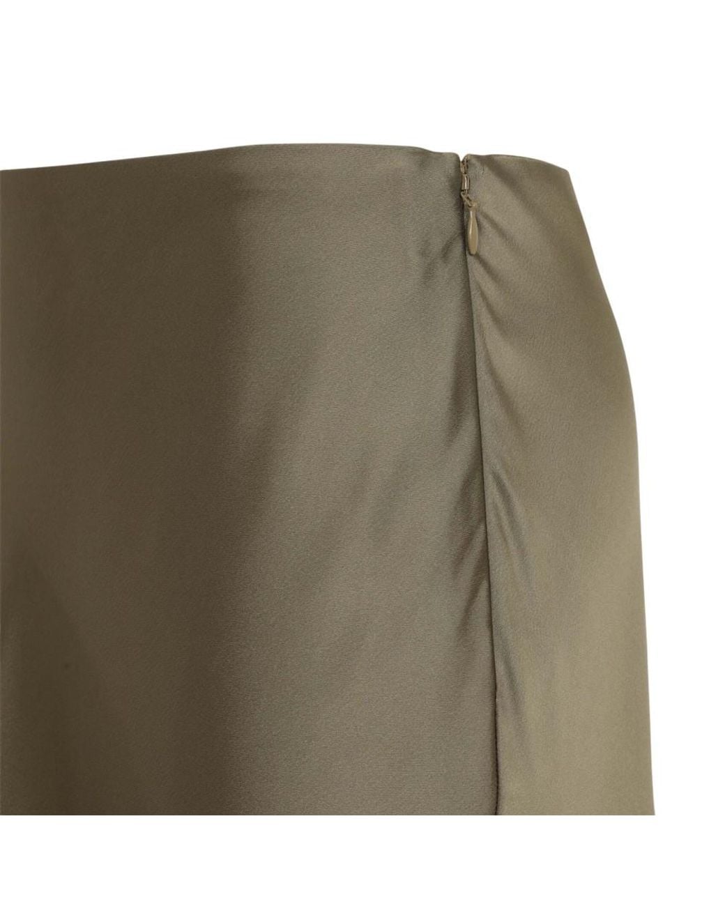 Ralph Lauren Green Solid Ankle Length Skirt