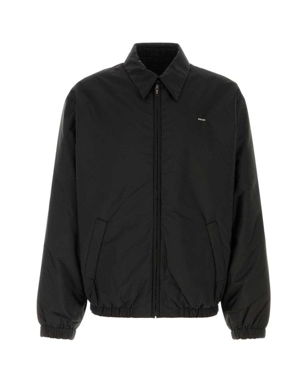 Prada Black Shirt Collar Jacket for men
