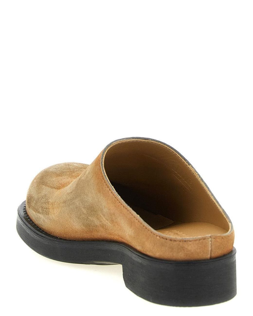 MM6 by Maison Margiela Brown Suede Mules for men