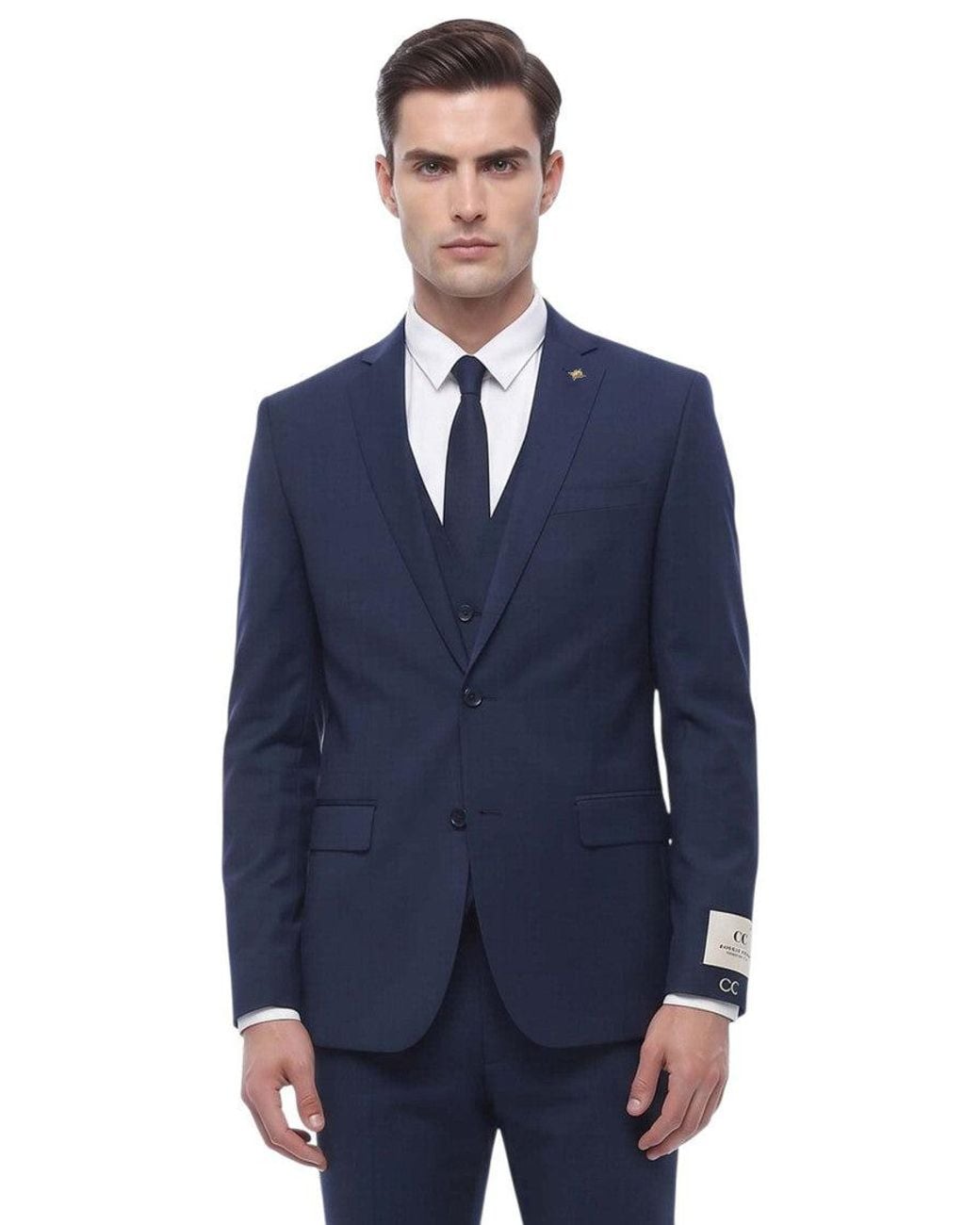 Corneliani Blue Notched Lapel Suit for men
