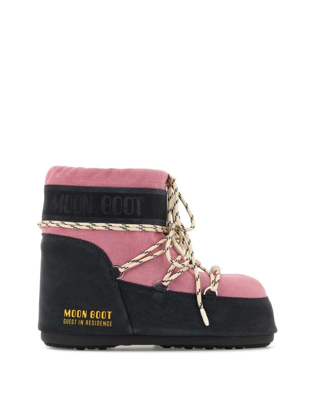 Moon Boot Pink Two-Tone Low Ankle Boots