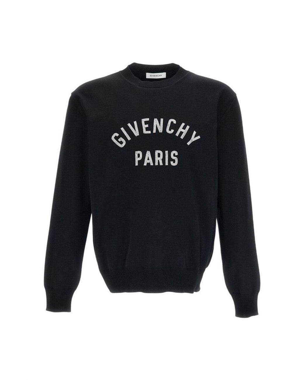 Givenchy Black Embellished Crewneck Sweater for men