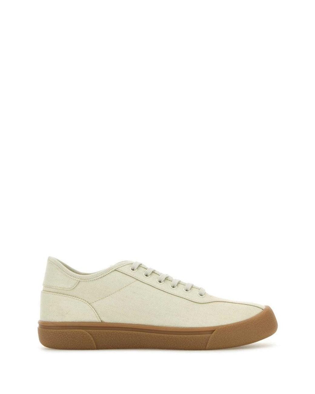 The Row White Sand Canvas Sneakers