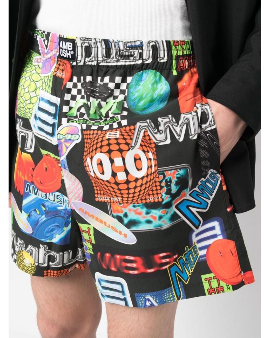Ambush Blue Printed Shorts for men
