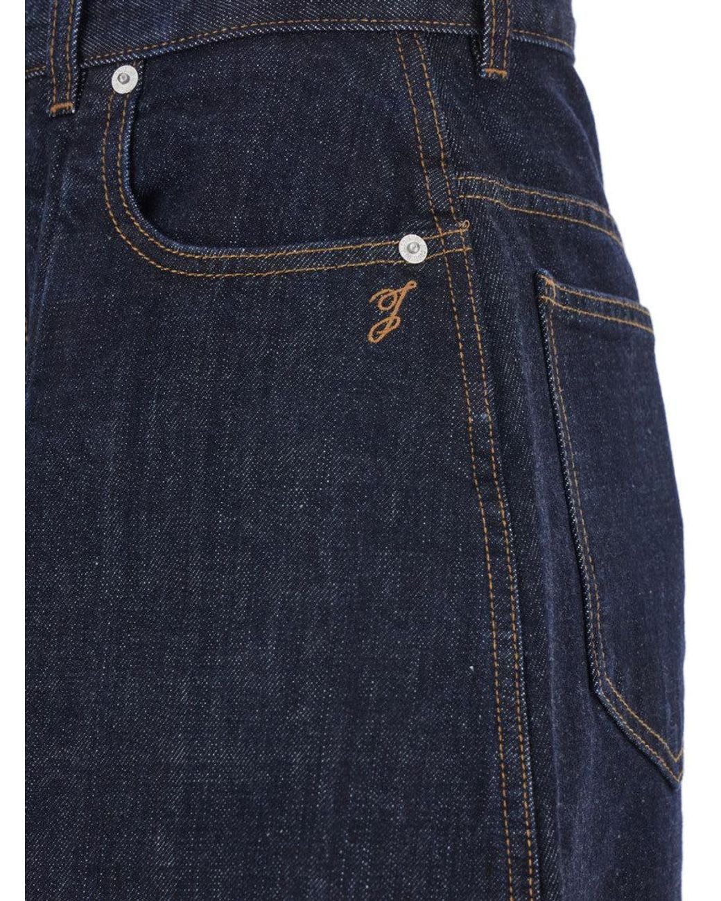 Jacquemus Blue Lose Fit Jeans