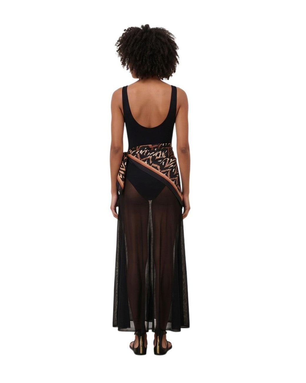 Zimmermann Black Paisley Scoop Neck Maxi Dress