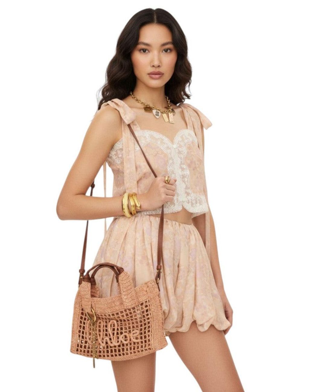Chloé Natural Summer Banana Small Tote
