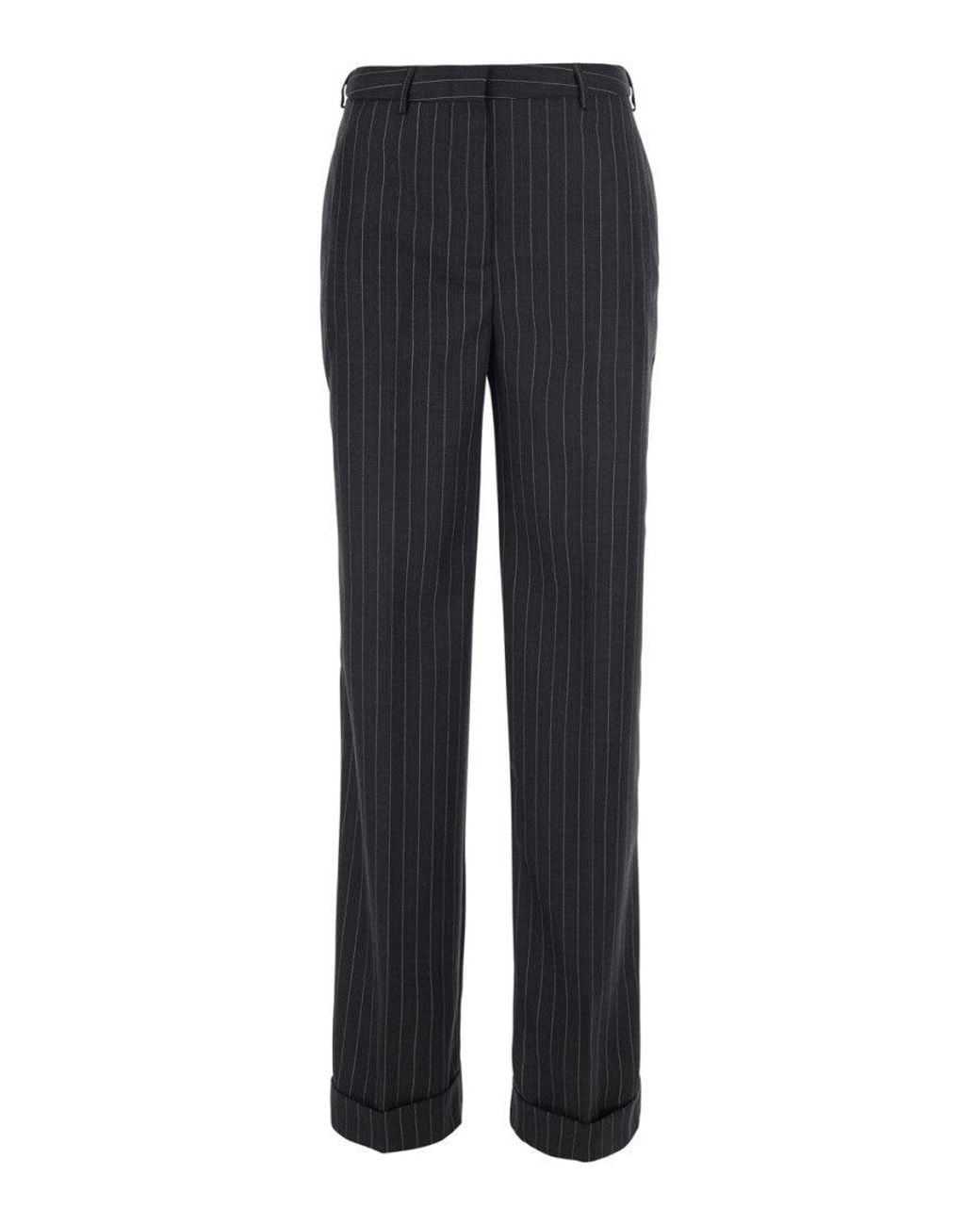 Semicouture Blue Regular Flat Front Pants