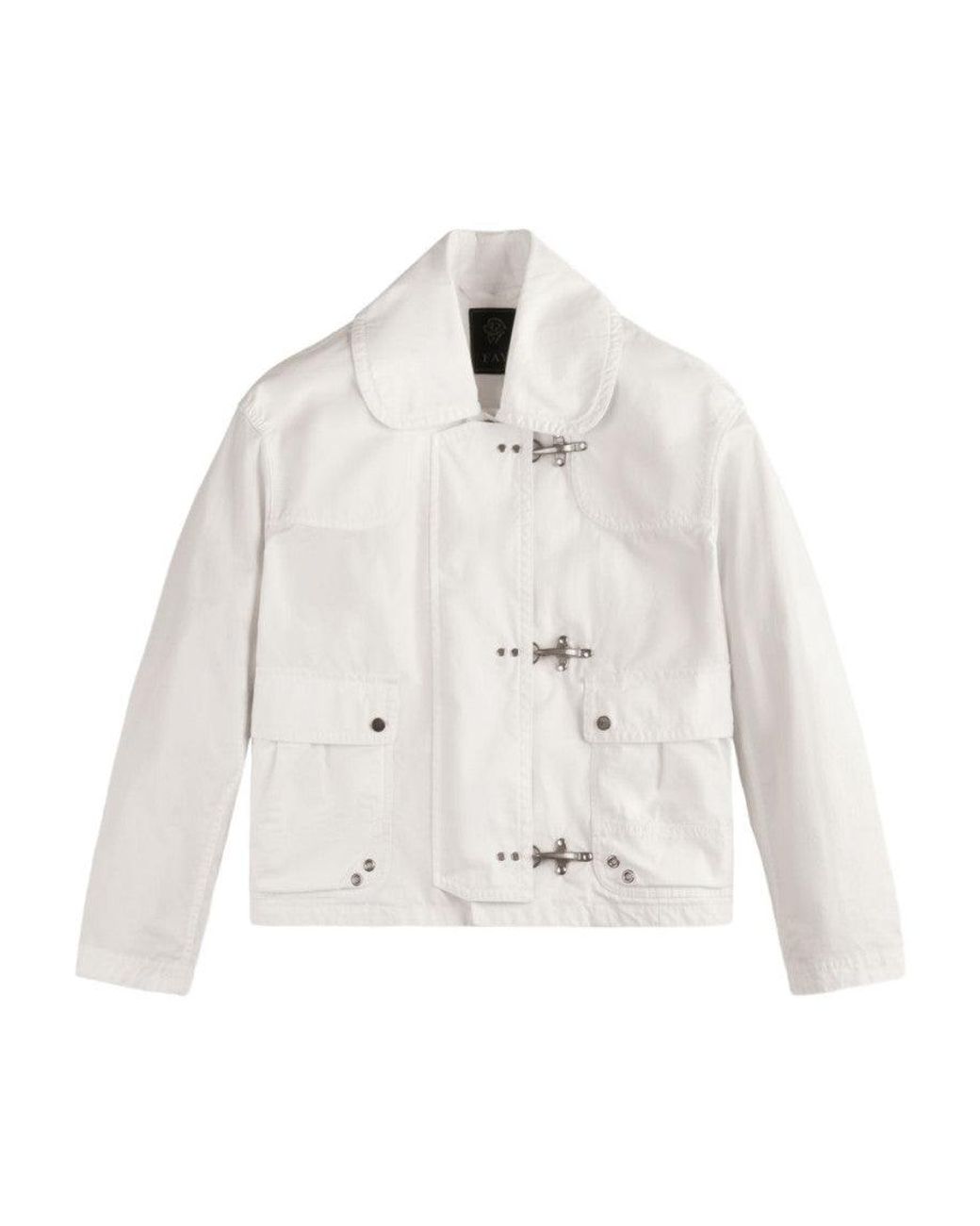 Fay White Ganci Bomber Jacket