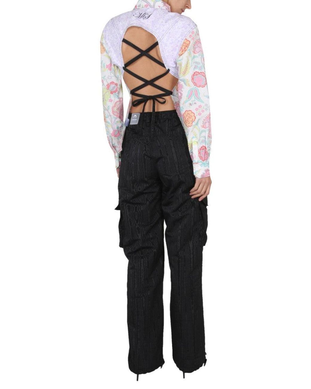 MARINE SERRE White Regular Floral Shirt
