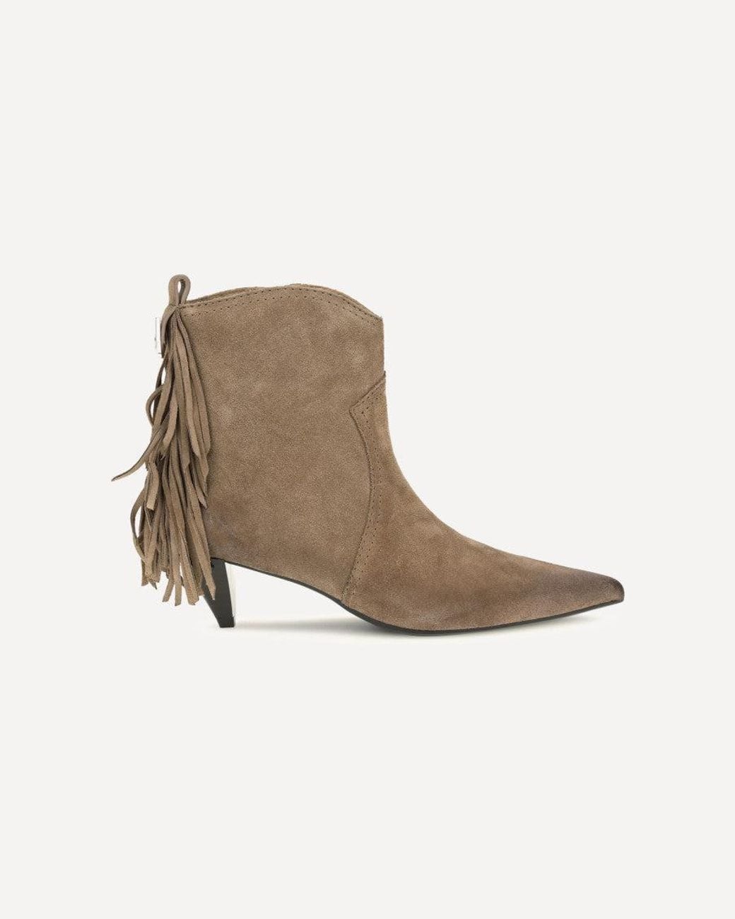 Pinko White Suede Ankle Boots