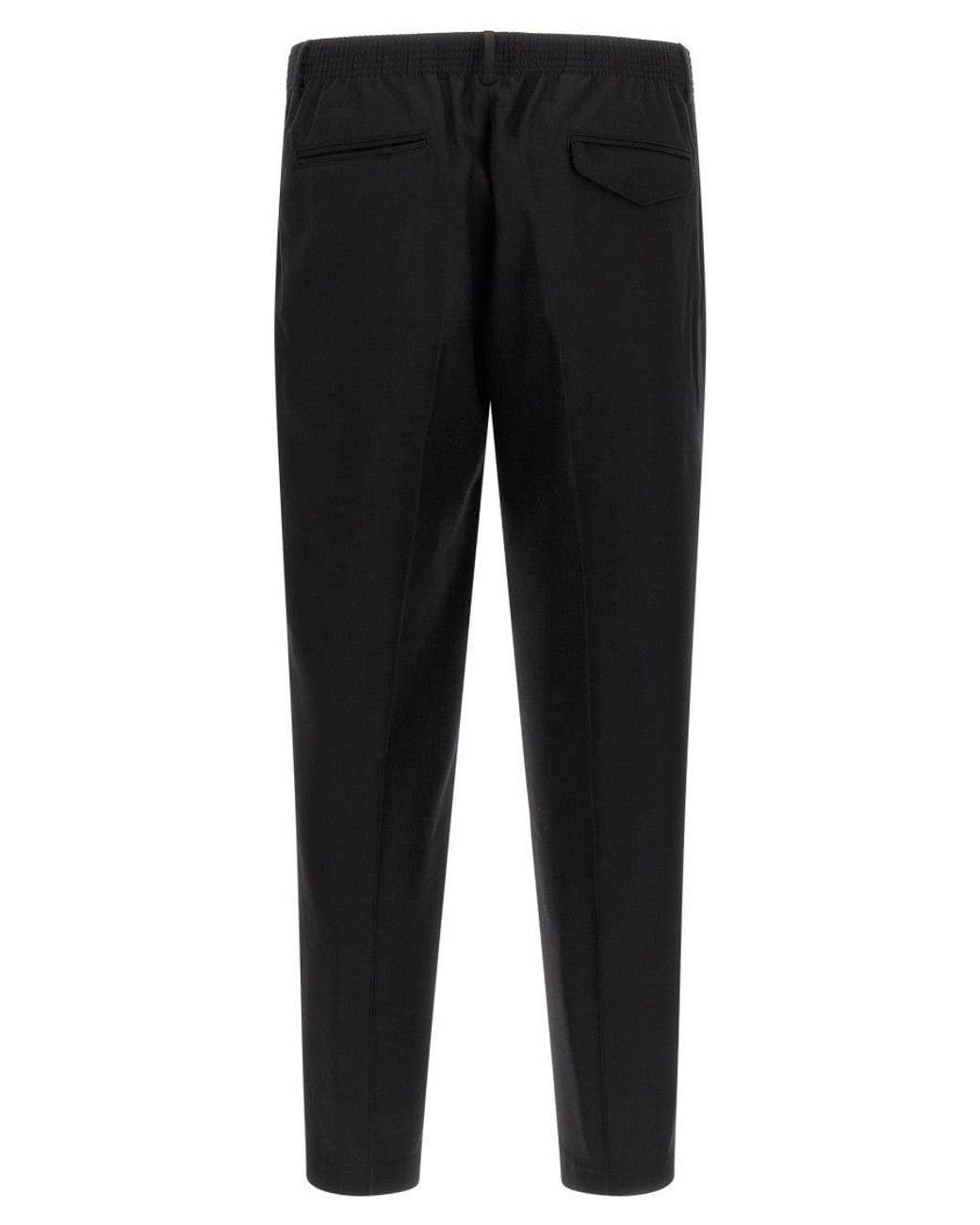 Cellar Door Black Relaxed Tapered Pants for men