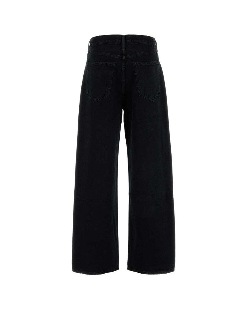 Agolde Black Denim Crushed Jeans