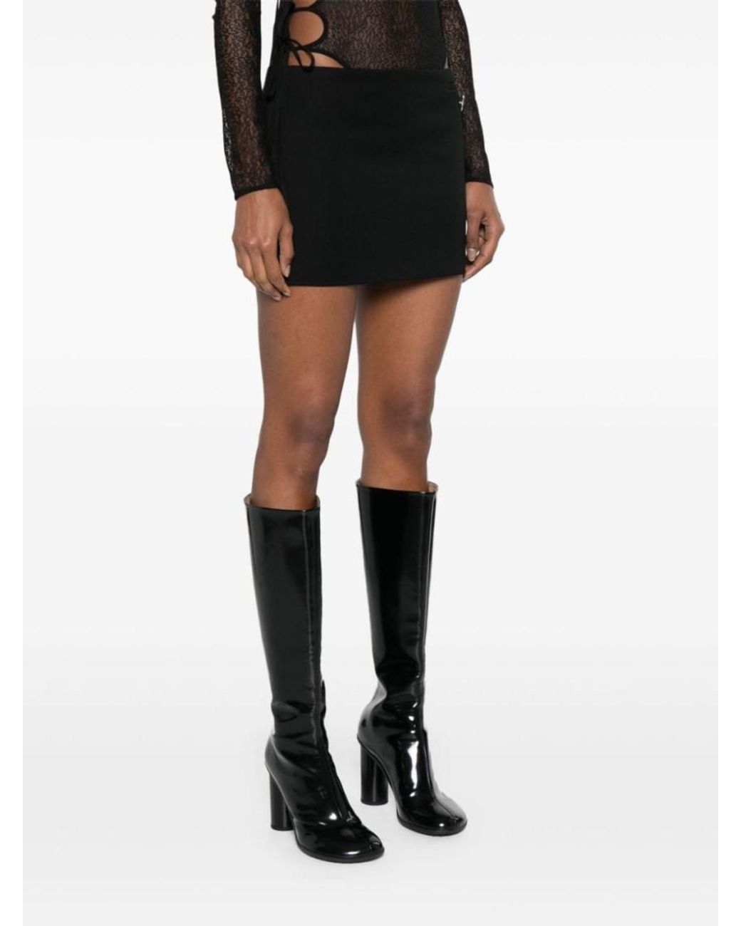 Givenchy Black Wool Mini Skirt