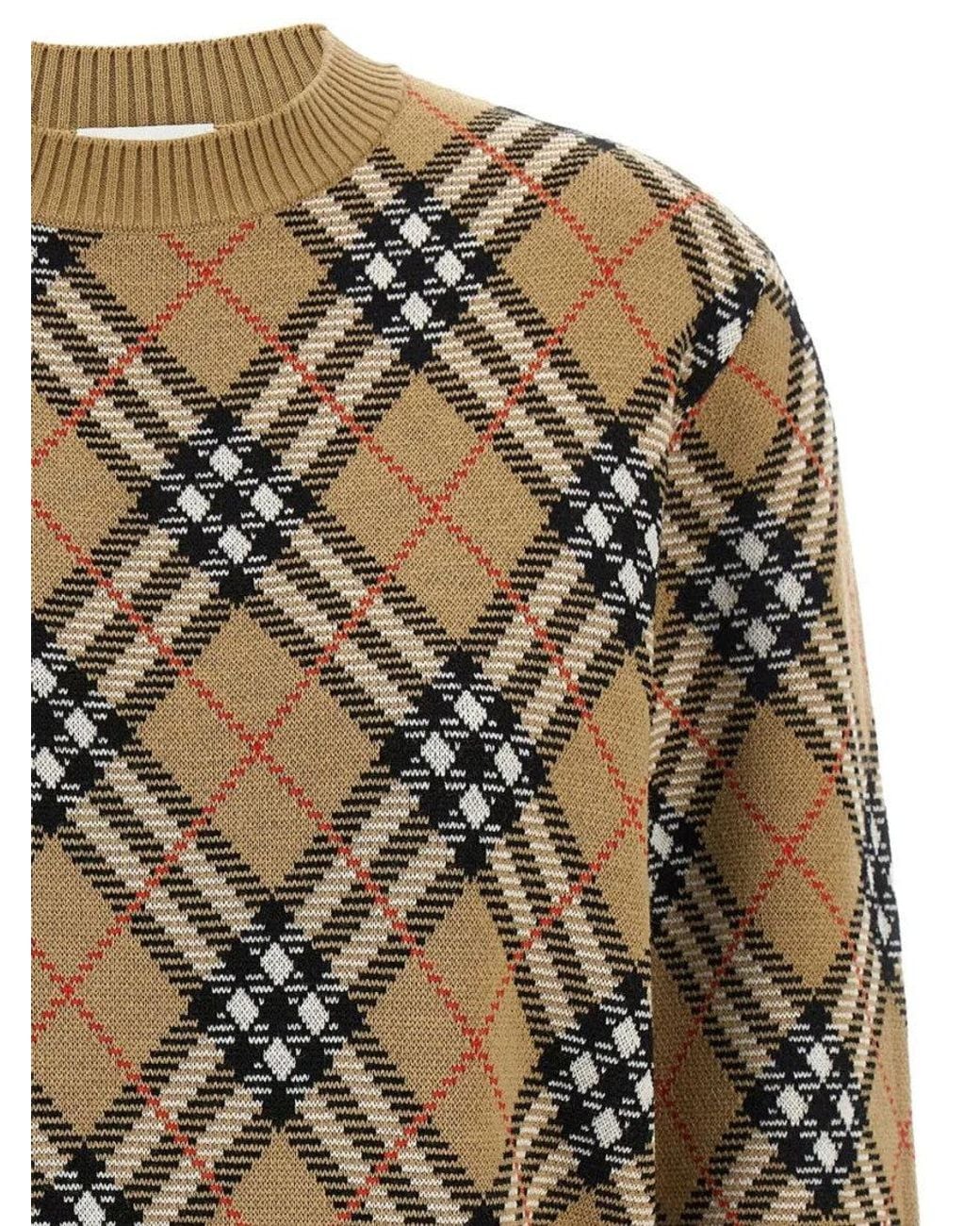 Burberry Gray Check Sweater
