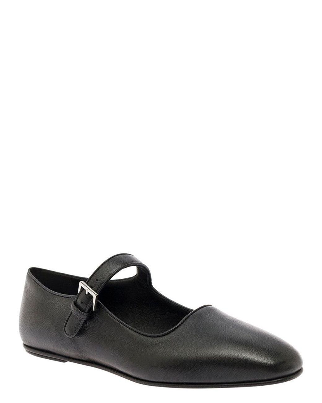The Row Black Ava Ballet Flats