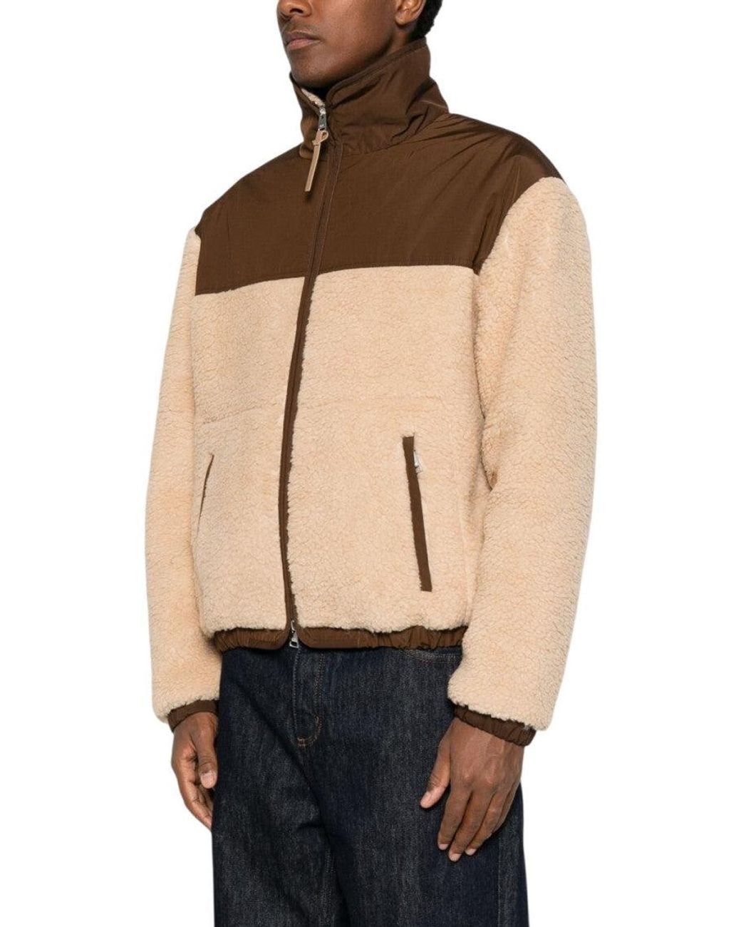 AMI Brown Regular Fleece Jacket for men