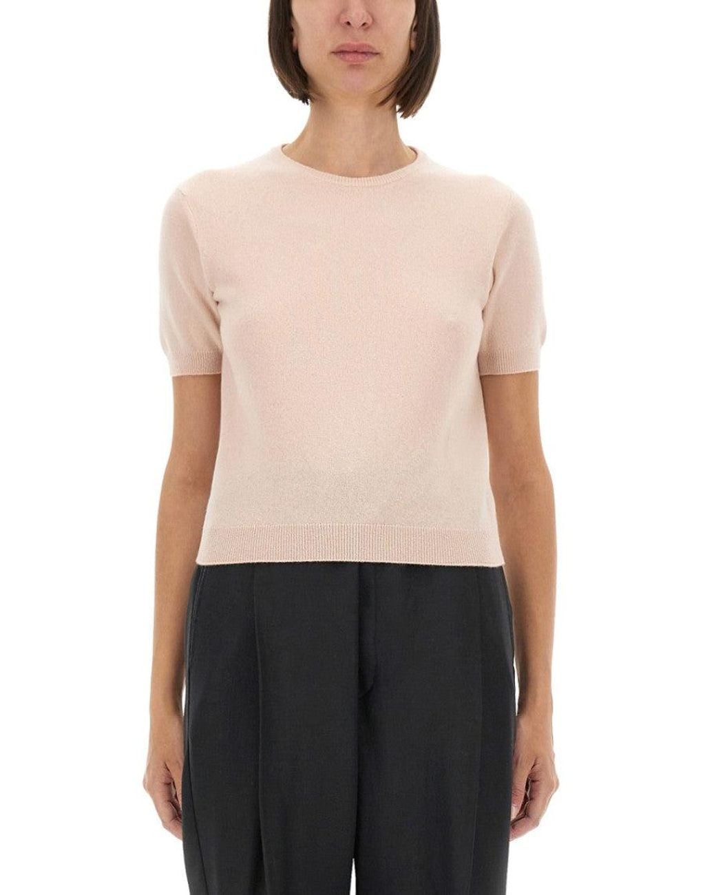 Maison Margiela White Light Solid Crew Neck Sweater