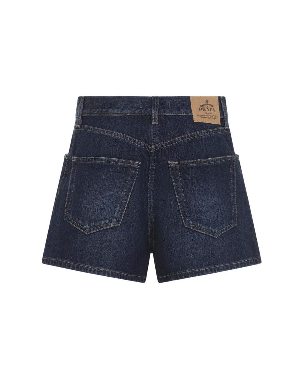 Prada Blue Solid Shorts