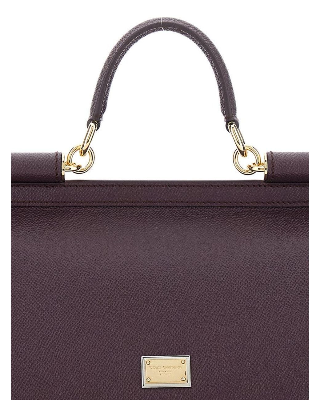 Dolce & Gabbana Purple Sicily Large Satchel