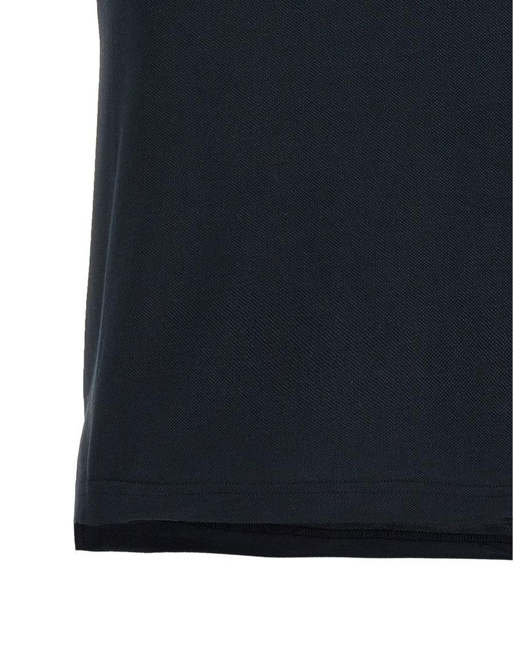 Balenciaga Black Logo Embroidery Polo Shirt