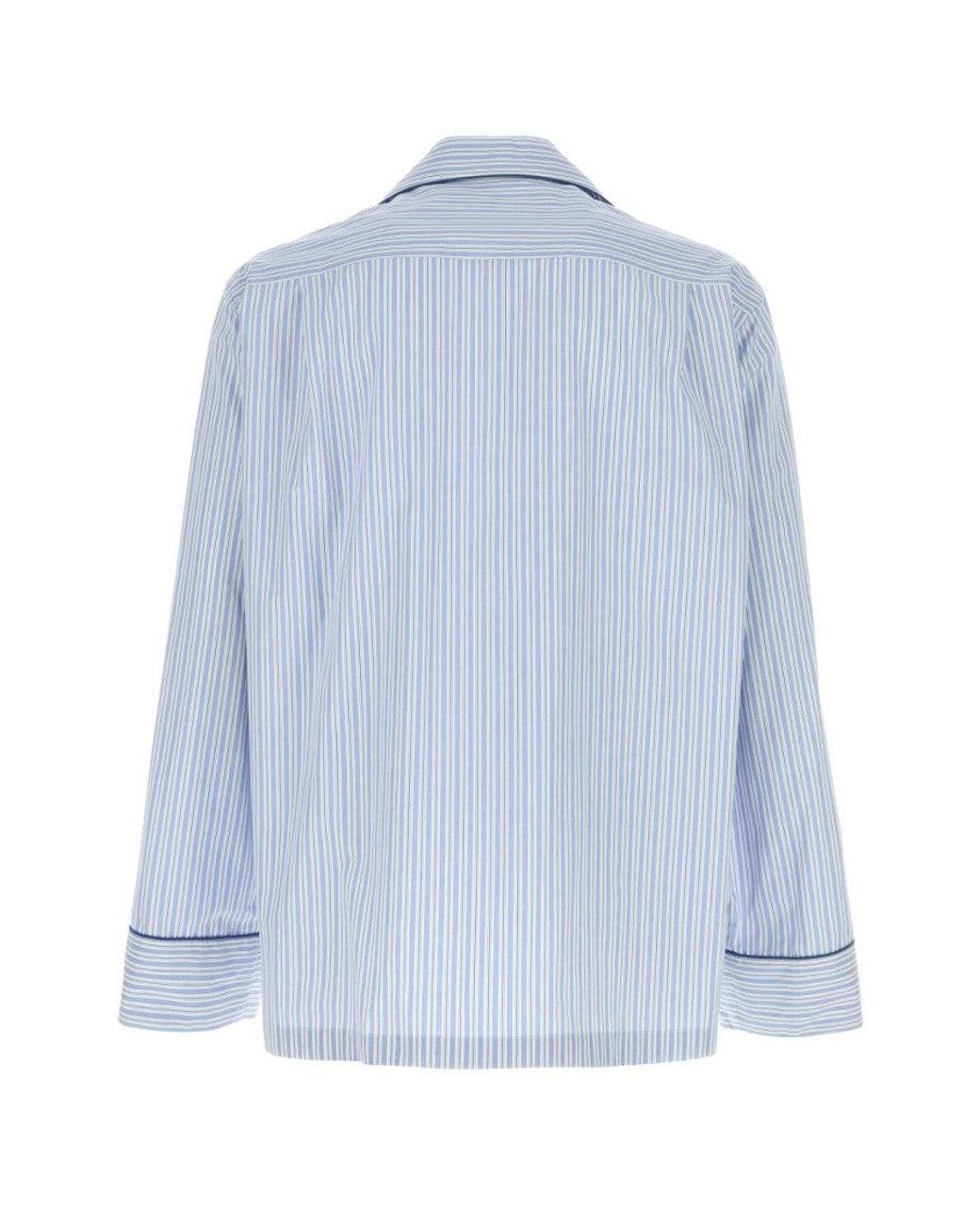 Dolce & Gabbana Blue Light Regular Stripes Shirt for men