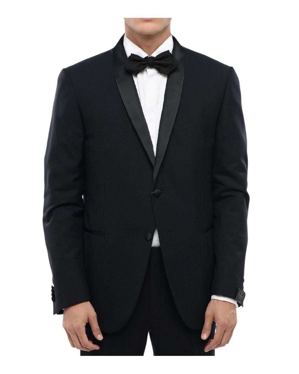 Corneliani Blue Shawl Lapel Tuxedo Blazer for men