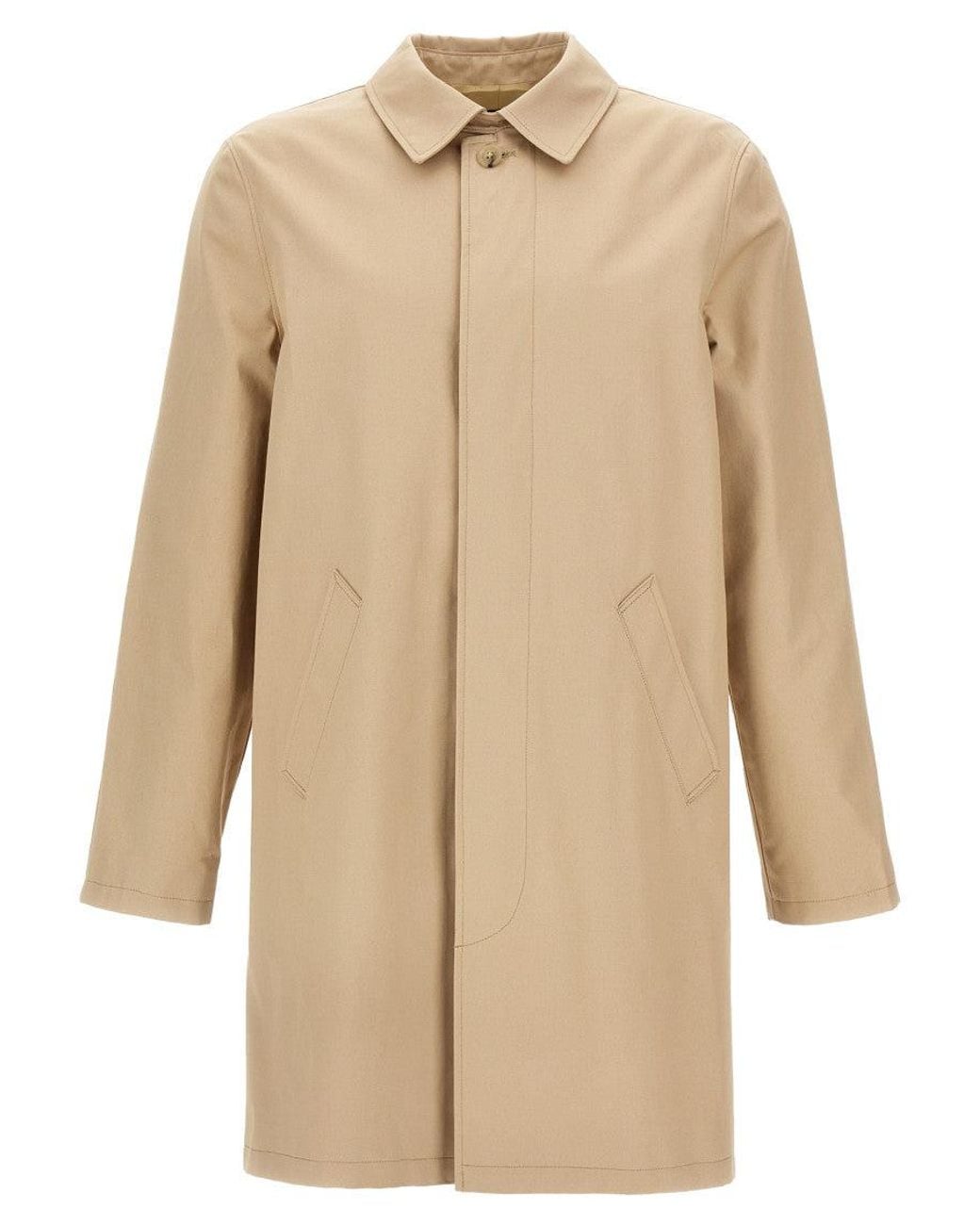 A.P.C. Natural 'Mac Ville' Trench Coat for men