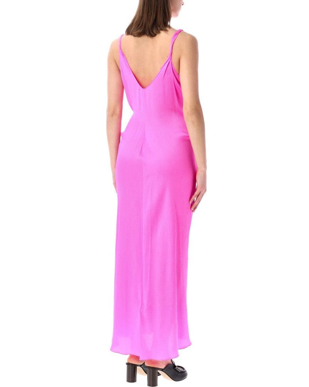 J.W. Anderson Pink Knotted Waist Long Dress