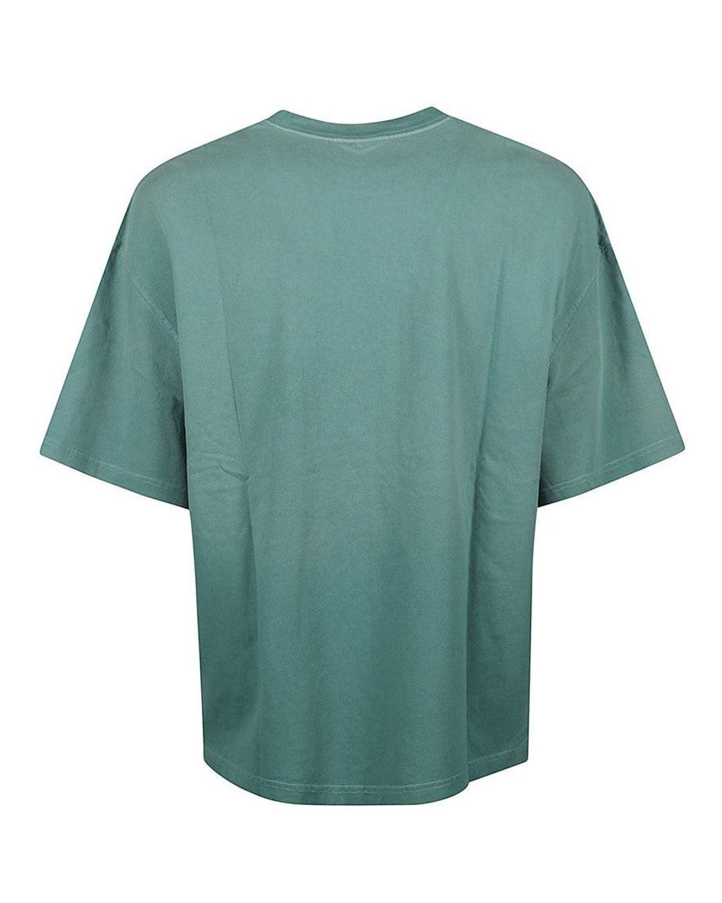 Carhartt Green Crewneck Logo T-Shirt for men