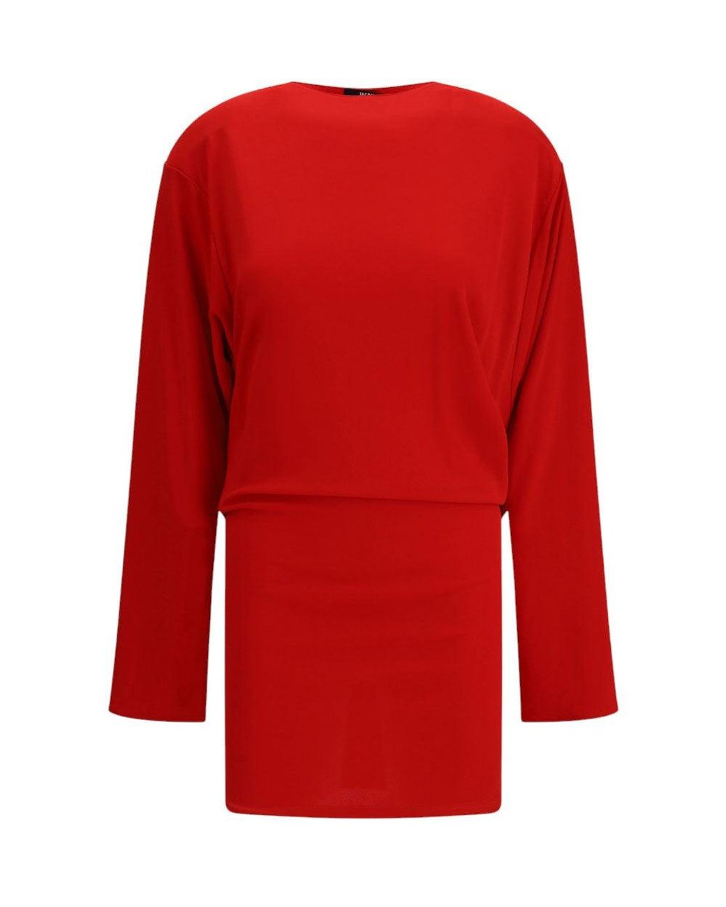 Jacquemus Red Boat Neck Mini Dress