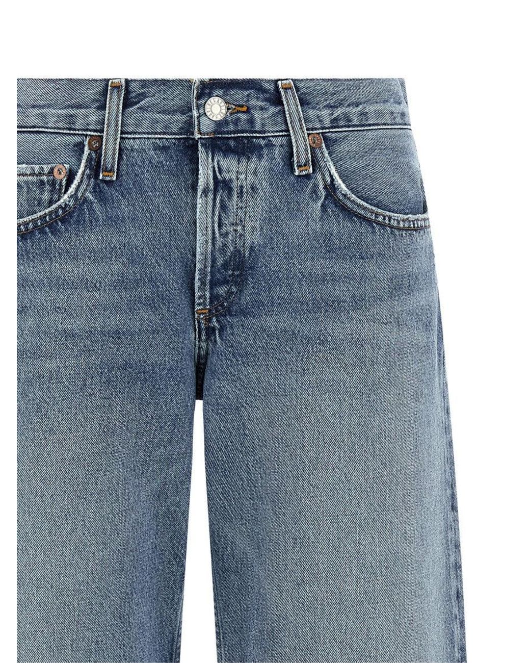 Agolde Blue 'Low Rise Loose' Jeans