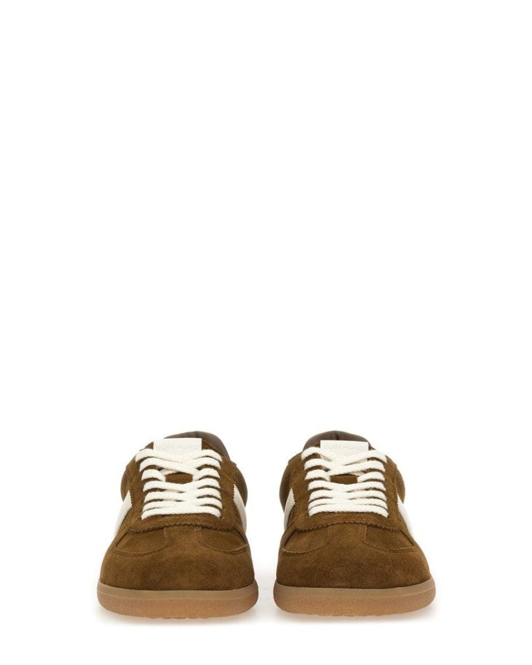 Tom Ford Brown Low-Top Suede Sneakers for men