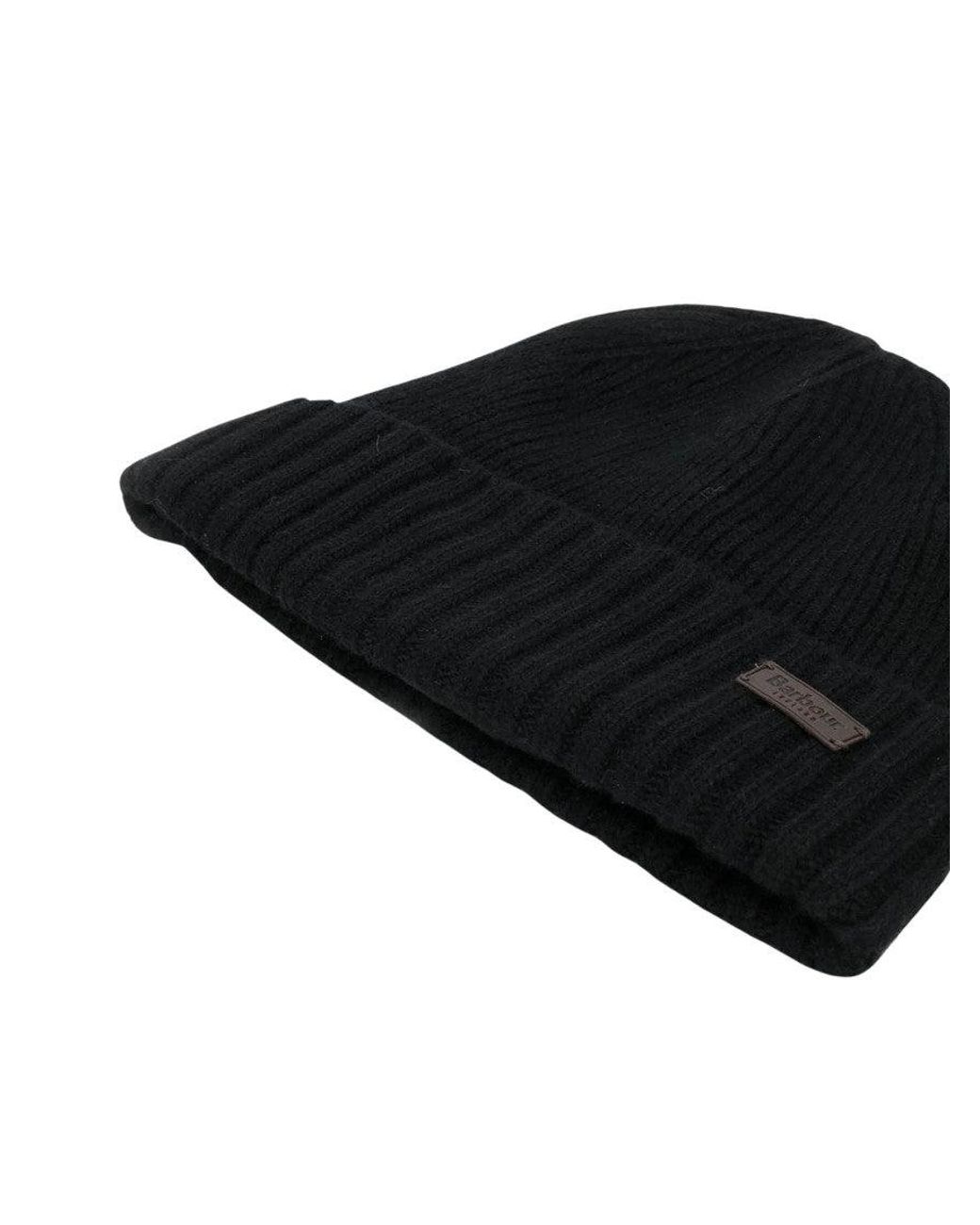 Barbour Black Wool-Blend Hat for men