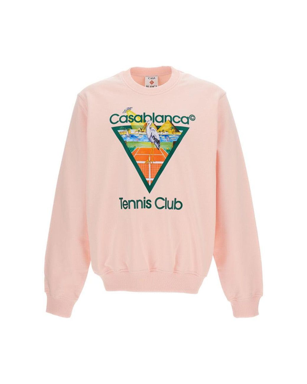 Casablanca Pink Tennis Club Icon Cotton Sweatshirt for men