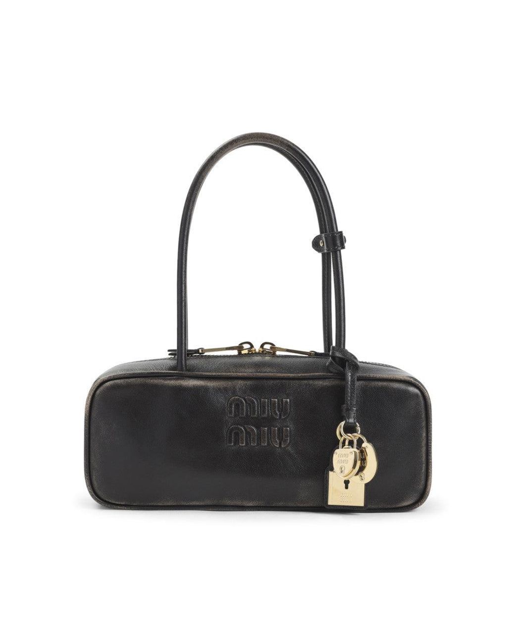 Miu Miu Black Dark Beau Shoulder Bag