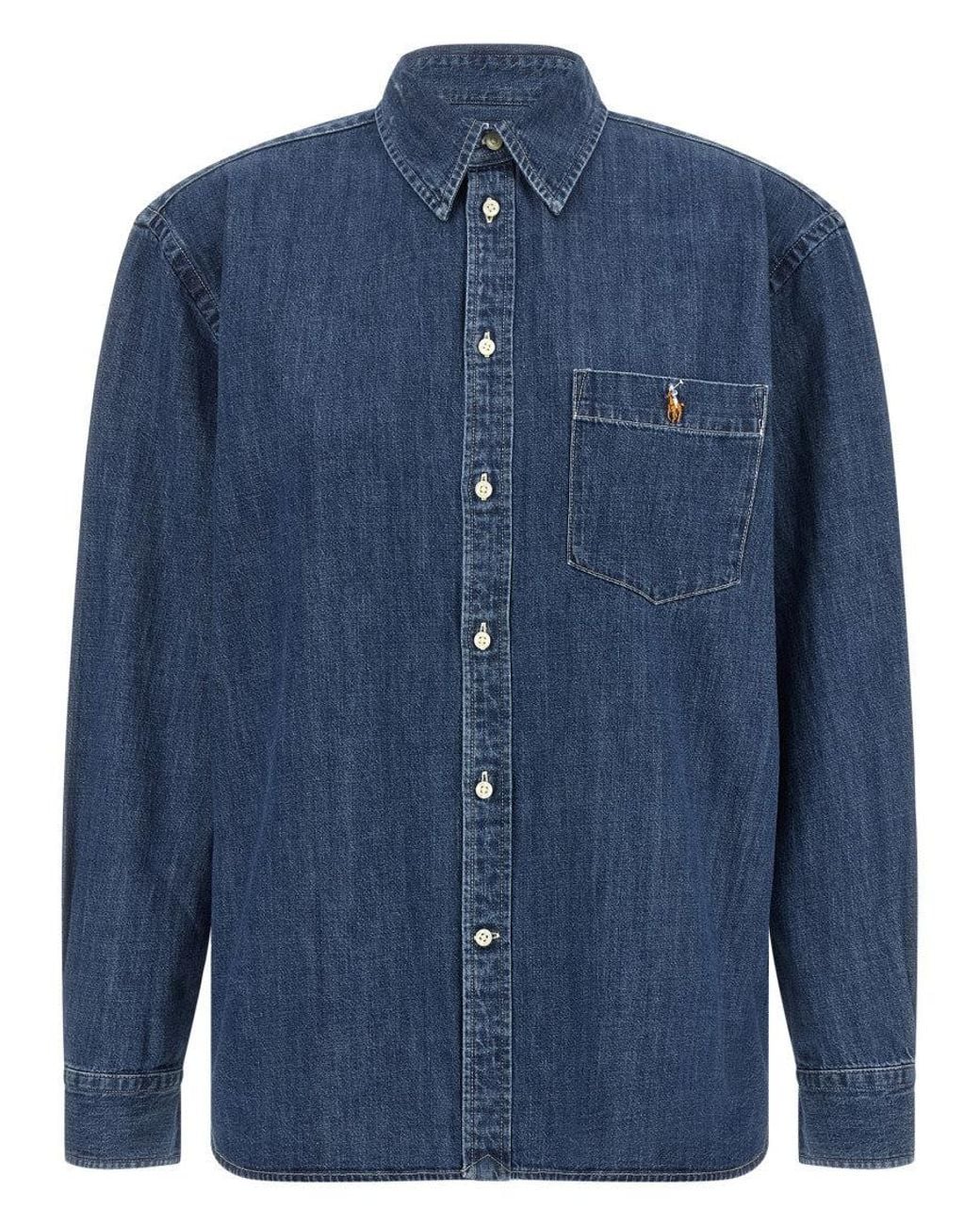 Polo Ralph Lauren Blue Relaxed Logo Shirt