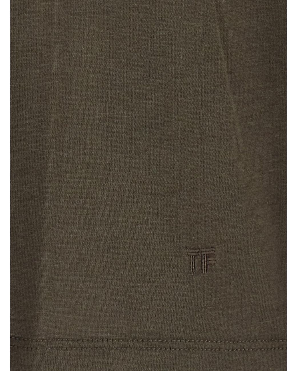 Tom Ford Green Dark Solid T-Shirt for men