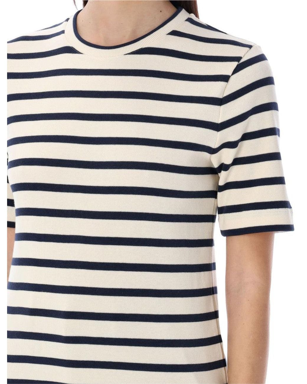 Jil Sander White Striped T-Shirt