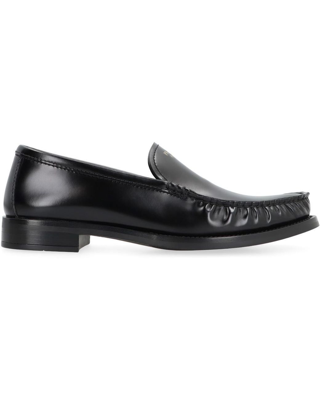 Prada Black Leather Loafers Calf